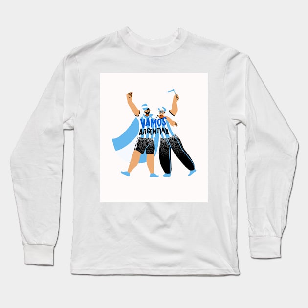 2022 World Cup, Argentina Long Sleeve T-Shirt by RiseAbove22